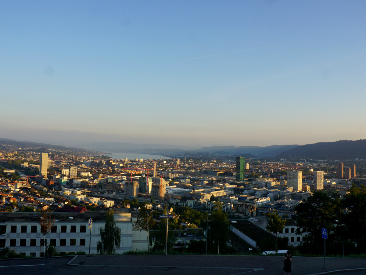 City and lake of Zurich